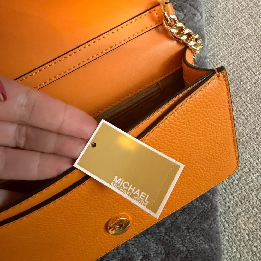 Michael Kors Jet Set Travel Medium Pebbled Leather Crossbody Bag NWOT